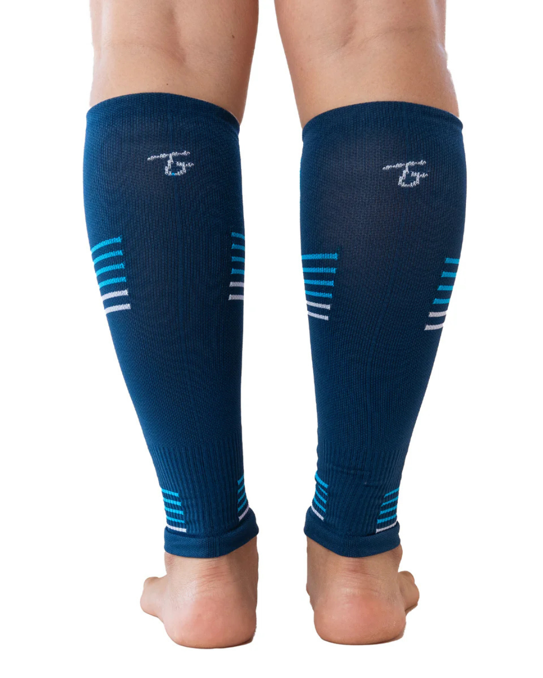 PANTORILLERAS TABA COMPRESIÓN 3D AZUL OSCURO TURQUEZA BLANCO UNISEX