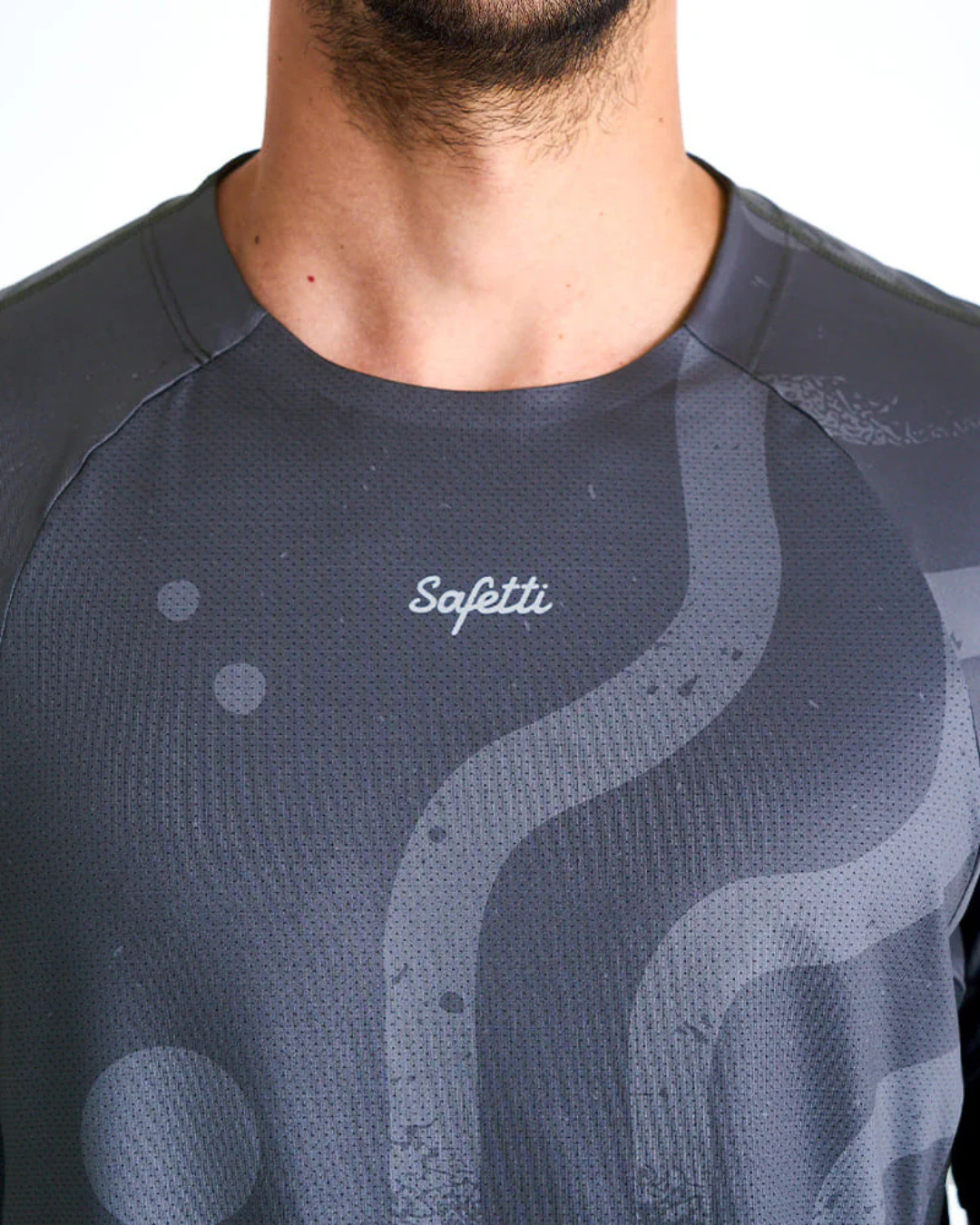 CAMISETA RUNNING/PÁDEL SAFETTI BLUEBERRY COLOMBIA HOMBRE