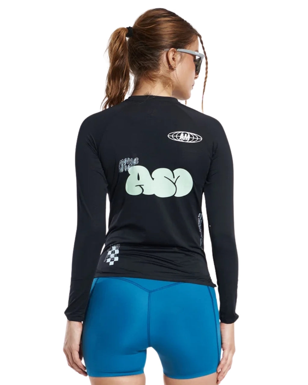 CAMISETA RUNNING PERFORMANCE LONG TEE ANONYMOUS NEGRO DAMA