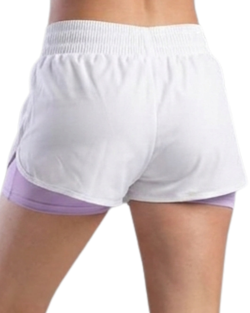 SHORT RUNNING NATIVOS CON LICRA BLANCO DAMA