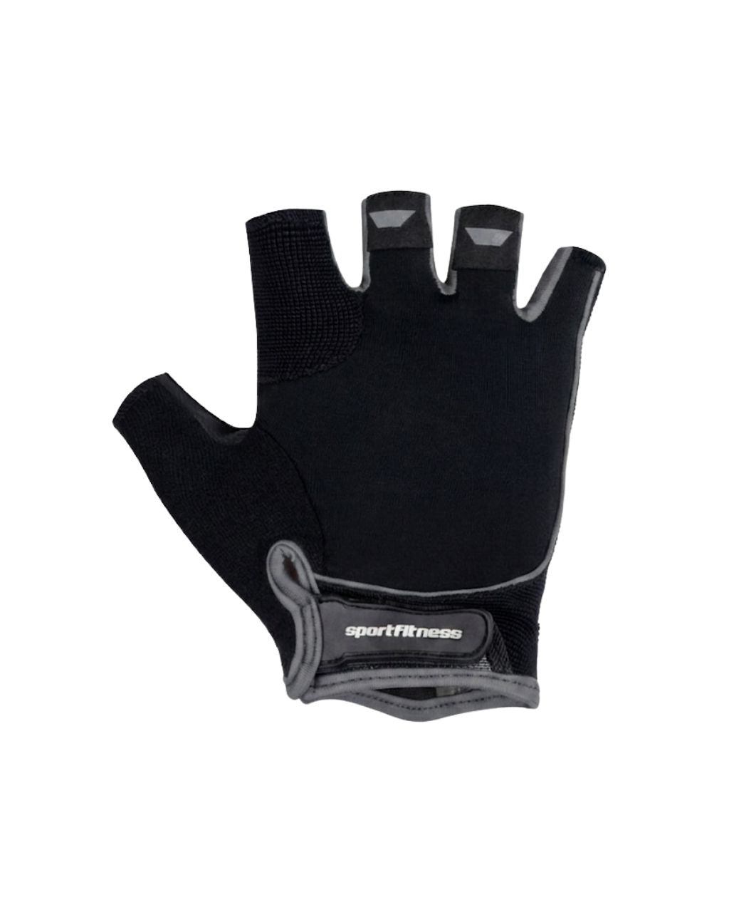 GUANTES CICLISMO SPORTFITNESS DEDO CORTO NEGRO UNISEX