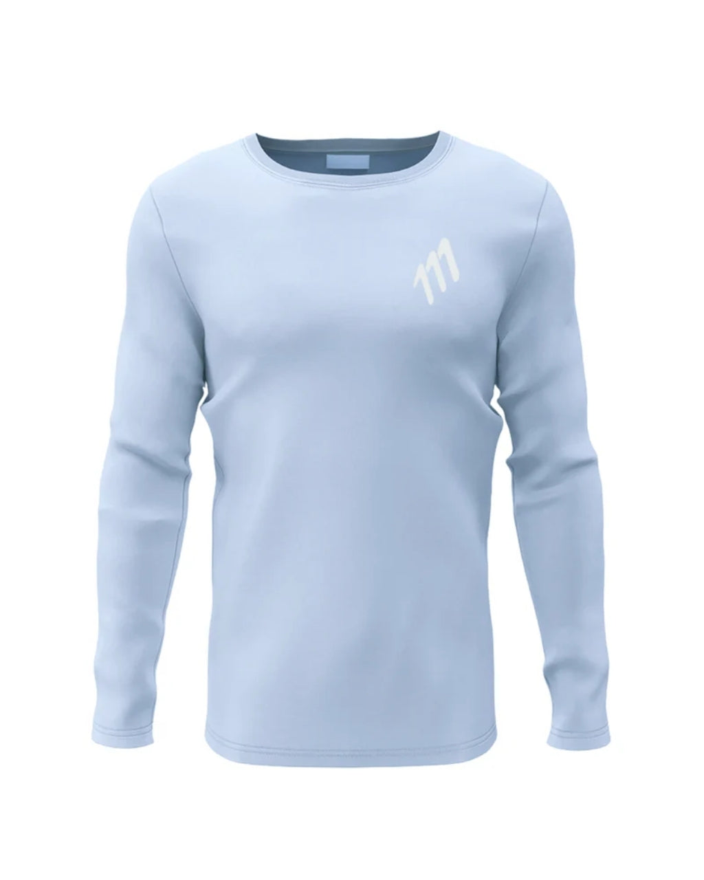 CAMISETA RUNNING 111 MANGA LARGA CELESTE HOMBRE