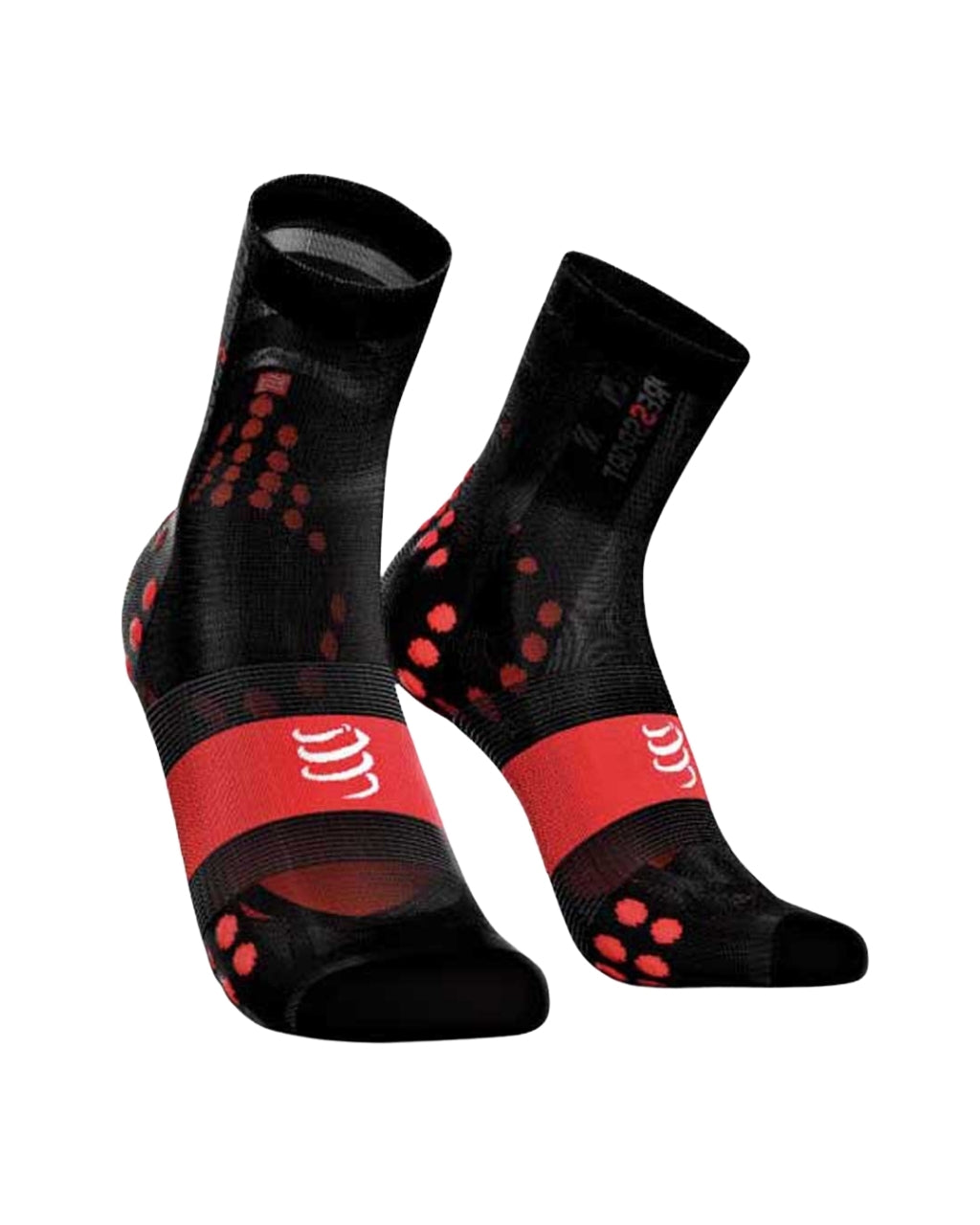 MEDIAS COMPRESSPORT RACING SOCKS V3.0 ULTRA LIGHT - ROJO / NEGRO UNISEX
