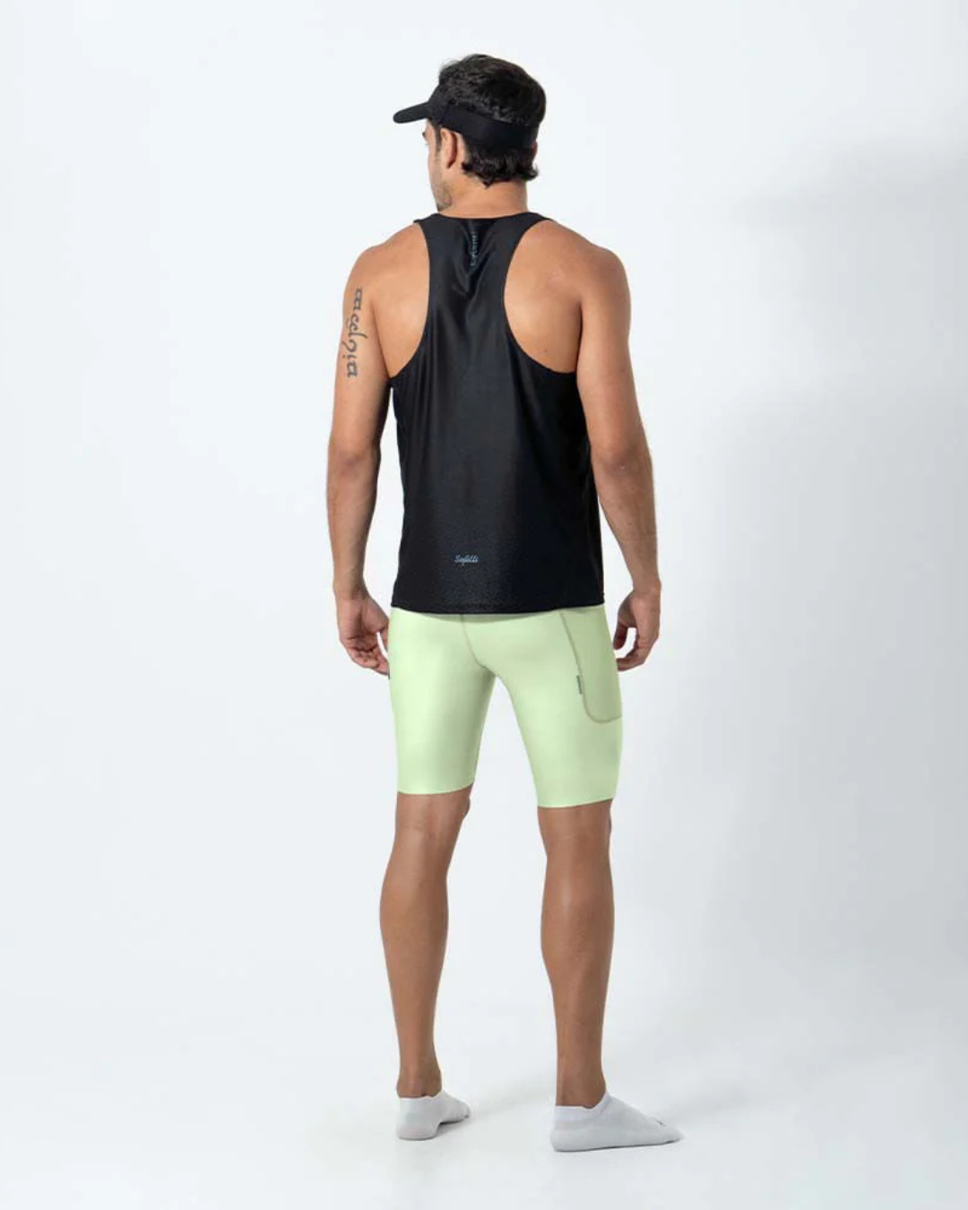 CAMISETA RUNNING SAFETTI COOLMOTION NERO MANGA SISA HOMBRE