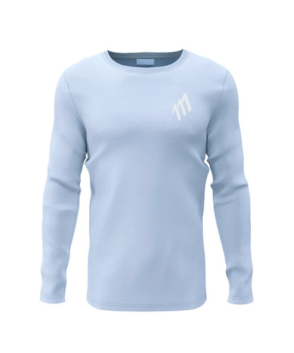 CAMISETA RUNNING 111 MANGA LARGA CELESTE HOMBRE