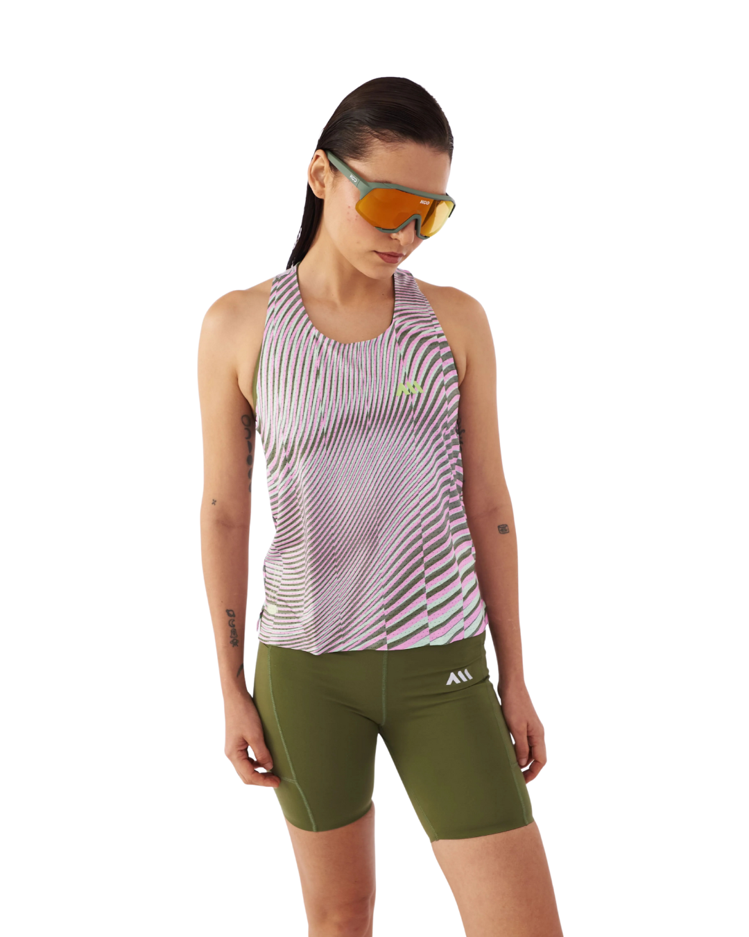 CAMISETA RUNNING ANONYMOUS SPEED VEST GARDEN MANGA SISA DAMA