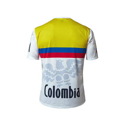 CAMISETA RUNNING SUAREZ PERFORMANCE COLOMBIA BLANCO HOMBRE