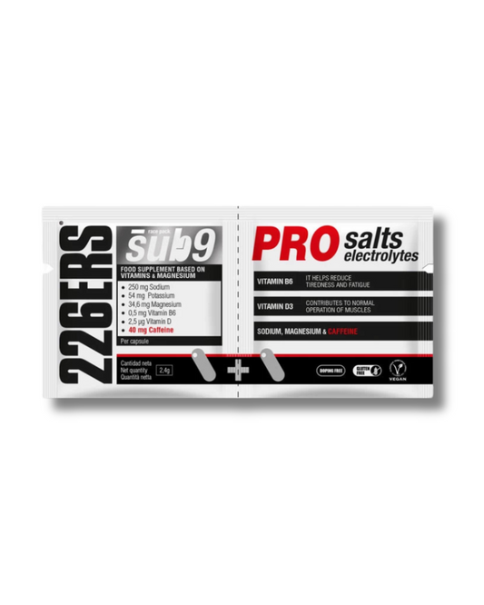 SUB9 PRO SALTS ELECTROLYTES 226ERS - DUPLO DE SALES Y ELECTROLITOS CON CAFEÍNA - 2 CÁPSULAS