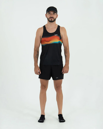 CAMISETA RUNNING SAFETTI BOREAL NEGRO ESTAMPADO MANGA SISA HOMBRE