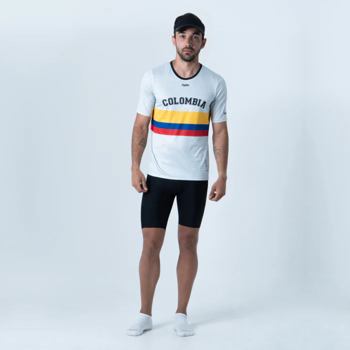 CAMISETA RUNNING SAFETTI RETRO COLOMBIA HOMBRE