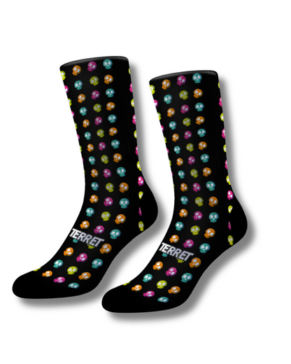 MEDIAS TERRET CON COMPRESIÓN SKULL PARTY UNISEX