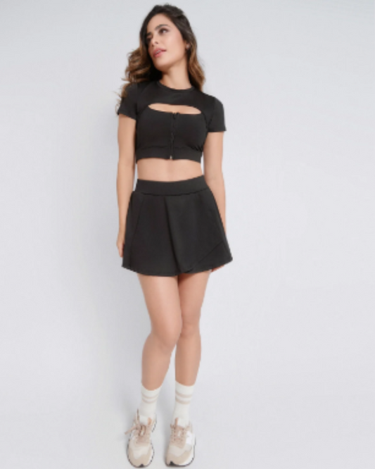 FALDA SHORT RUNNING/PADEL IDROTT NEGRA DAMA