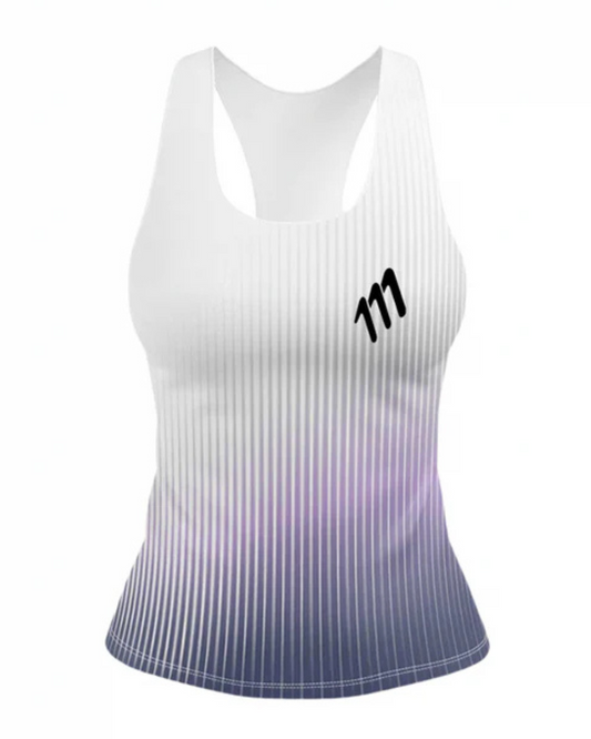 CAMISETA RUNNING 111 TANK  MANGA SISA ARÁNDANO DAMA