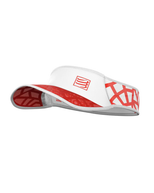 VISERA COMPRESSPORT SPIDERWEB ULTRALIGHT BLANCO/ROJO UNISEX