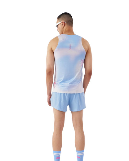 CAMISETA RUNNING ANONYMOUS SPEED VEST SKY  MANGA SISA HOMBRE