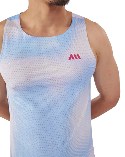 CAMISETA RUNNING ANONYMOUS SPEED VEST SKY  MANGA SISA HOMBRE