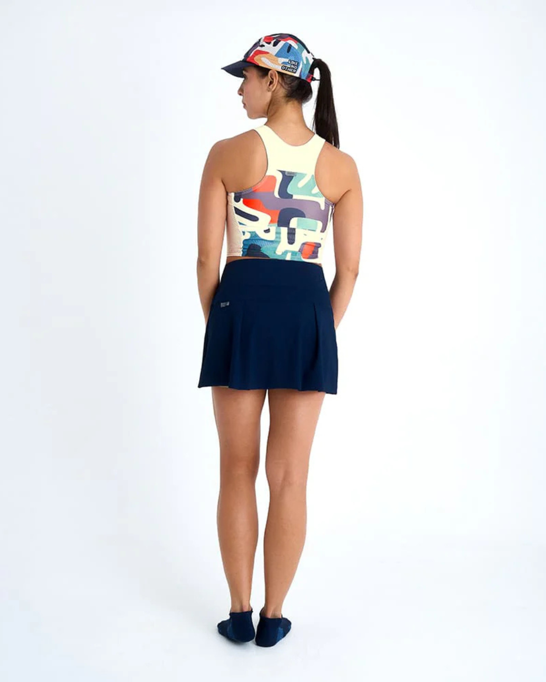 FALDA SHORT RUNNING/PADEL AZUL SAFETTI DAMA