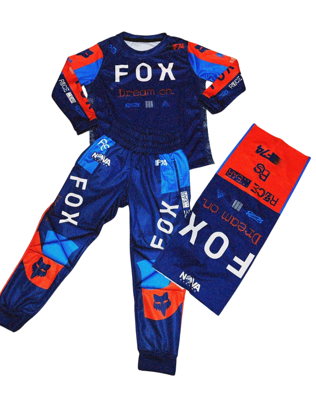 UNIFORME BMX NIÑOS AZUL / NARANJA UNISEX