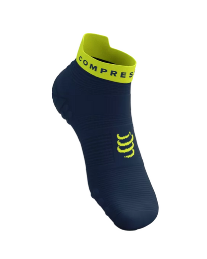 MEDIAS COMPRESSPORT PRO RACING V4.0 RUN LOW – AZUL / AMARILLO UNISEX