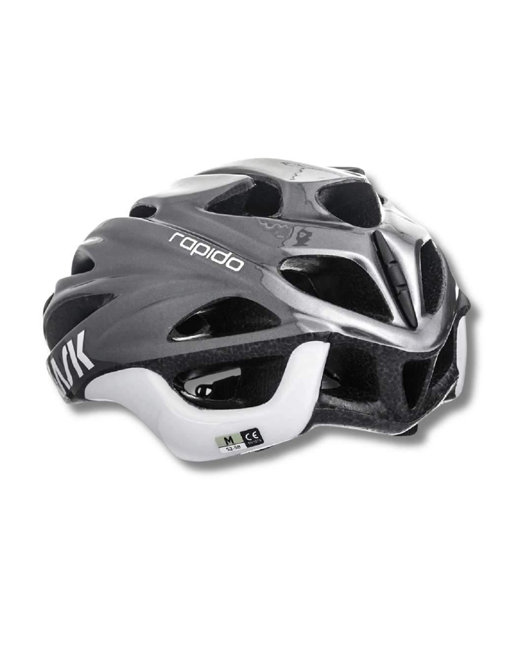 CASCO RUTA KASK RÁPIDO GRIS/ BLANCO