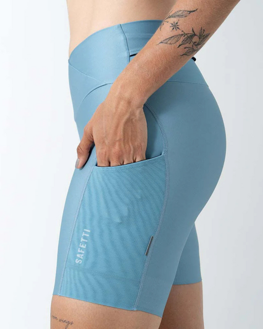 LICRA RUNNING TITÁN SAFETTI AZUL POLVO DAMA