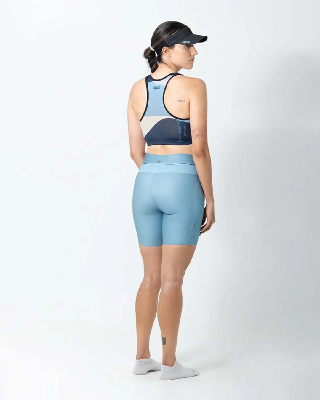 LICRA RUNNING TITÁN SAFETTI AZUL POLVO DAMA