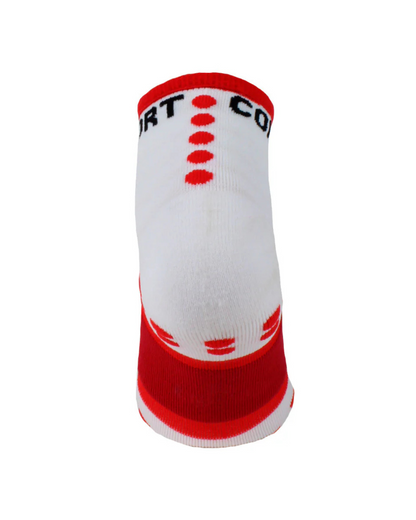 MEDIAS COMPRESSPORT 2 PARES TRAINING SOCKS BLANCO - ROJO UNISEX