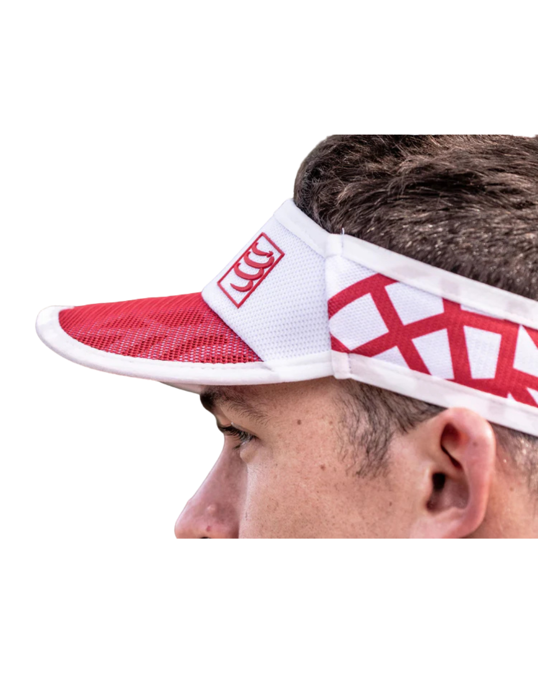 VISERA COMPRESSPORT SPIDERWEB ULTRALIGHT BLANCO/ROJO UNISEX