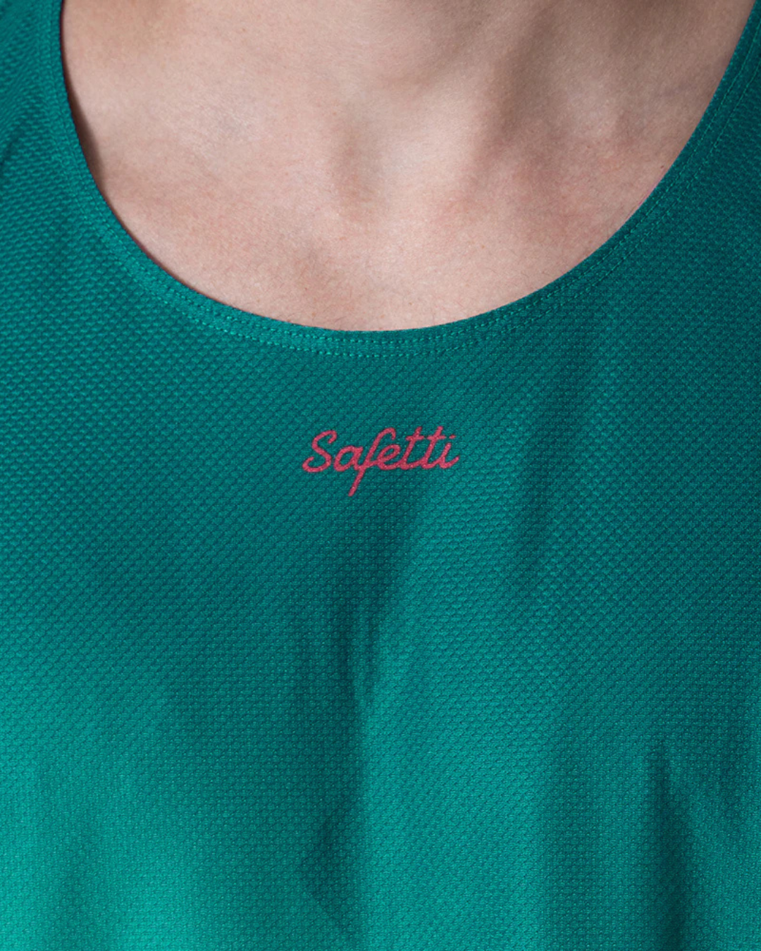 CAMISETA RUNNING SAFETTI PACER VERDE MANGA SISA HOMBRE
