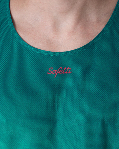 CAMISETA RUNNING SAFETTI PACER VERDE MANGA SISA HOMBRE