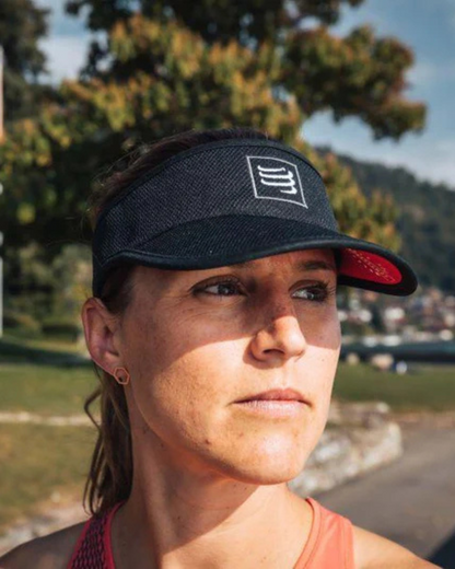 VISERA COMPRESSPORT BLANCO/ROJO  UNISEX