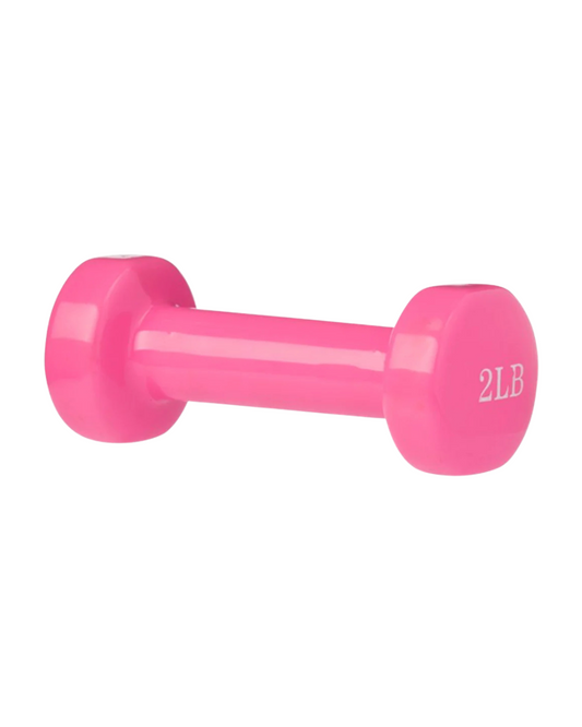 MANCUERNA SPORTFITNESS ENCAUCHETADA EN VINILO ROSA– 2LB
