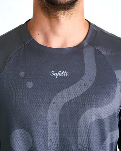 CAMISETA RUNNING/PÁDEL SAFETTI BLUEBERRY COLOMBIA HOMBRE