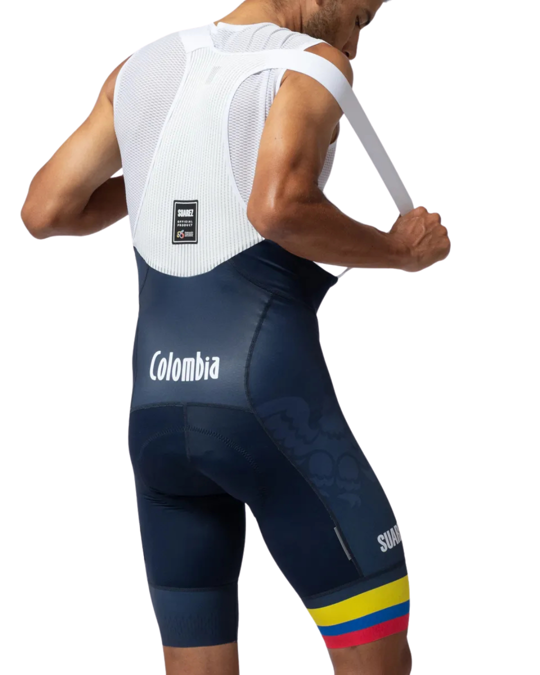 PANTALONETA CON TIRAS SUÁREZ PERFORMANCE FEDERACIÓN COLOMBIA AZUL HOMBRE