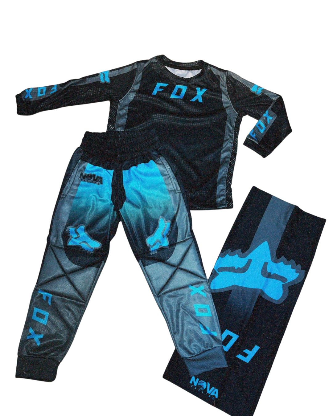 UNIFORME BMX NIÑOS CELESTE / NEGRO UNISEX