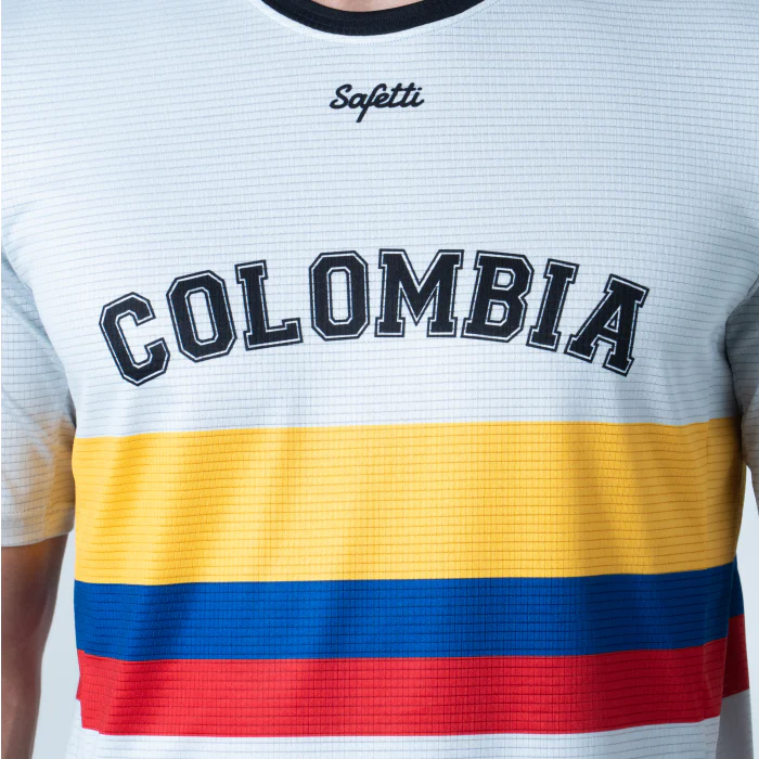 CAMISETA RUNNING SAFETTI RETRO COLOMBIA HOMBRE