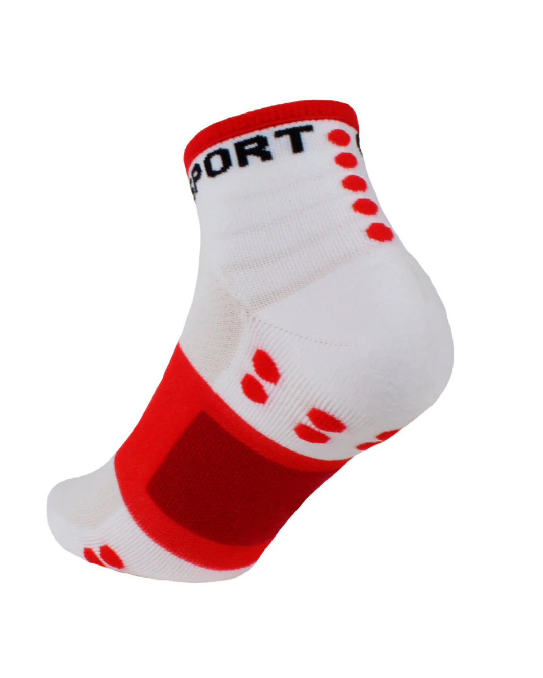 MEDIAS COMPRESSPORT 2 PARES TRAINING SOCKS BLANCO - ROJO UNISEX