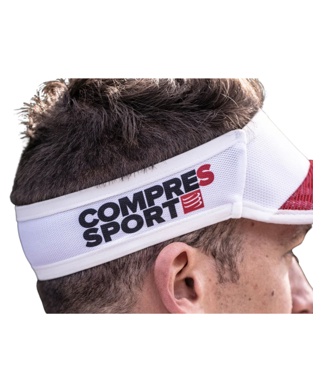 VISERA COMPRESSPORT SPIDERWEB ULTRALIGHT BLANCO/ROJO UNISEX
