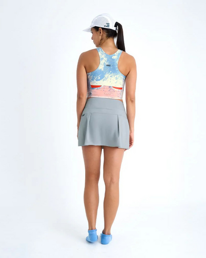FALDA SHORT RUNNING/PADEL GRIS SAFETTI DAMA