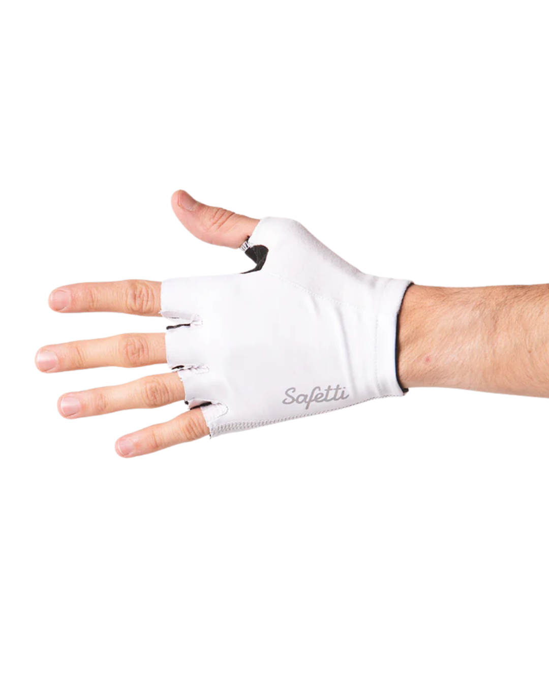 GUANTES CICLISMO SAFETTI ESSENZIALES DEDO CORTO BLANCO UNISEX