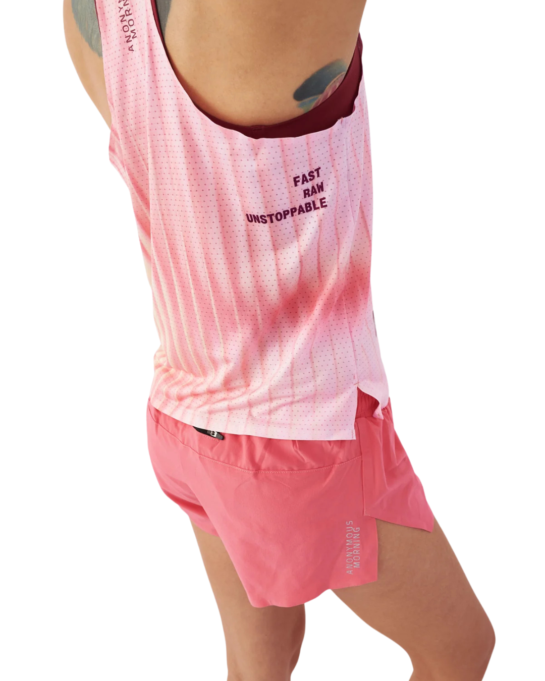 CAMISETA RUNNING ANONYMOUS SPEED VEST BLOOM MANGA SISA DAMA