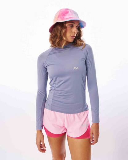 CAMISETA RUNNING ANONYMOUS PERFORMANCE LONG TEE GRIS DAMA