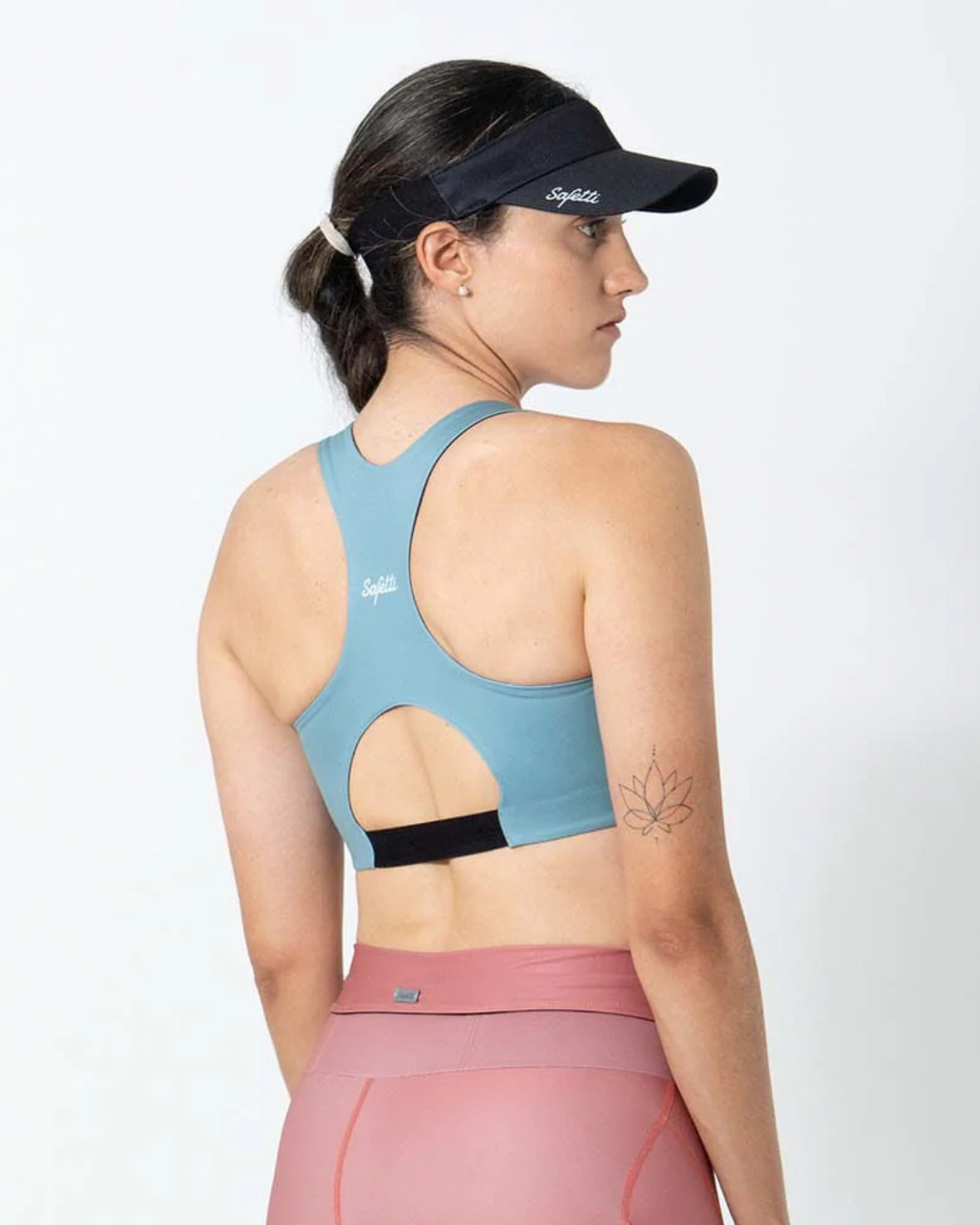 TOP RUNNING SAFETTI DUOMOTION AZUL POLVO DAMA