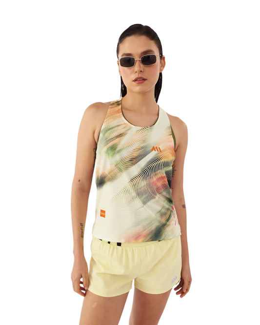 CAMISETA RUNNING ANONYMOUS SPEED VEST FLORA MANGA SISA DAMA