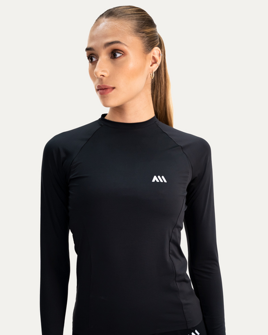 CAMISETA RUNNING ANONYMOUS PERFORMANCE LONG TEE NEGRO DAMA