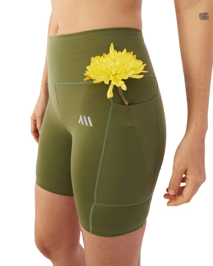 LICRA RUNNING CORTA ANONYMOUS PERFORMANCE BIKER ACEITUNA DAMA