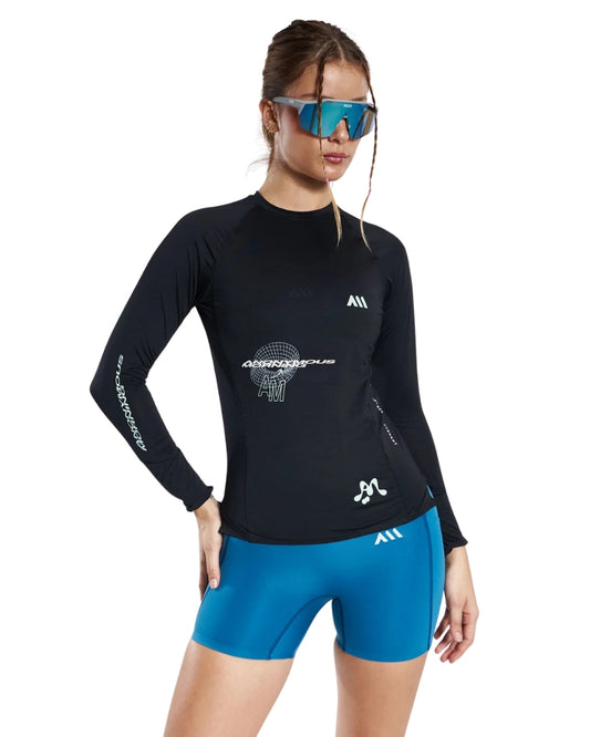 CAMISETA RUNNING PERFORMANCE LONG TEE ANONYMOUS NEGRO DAMA