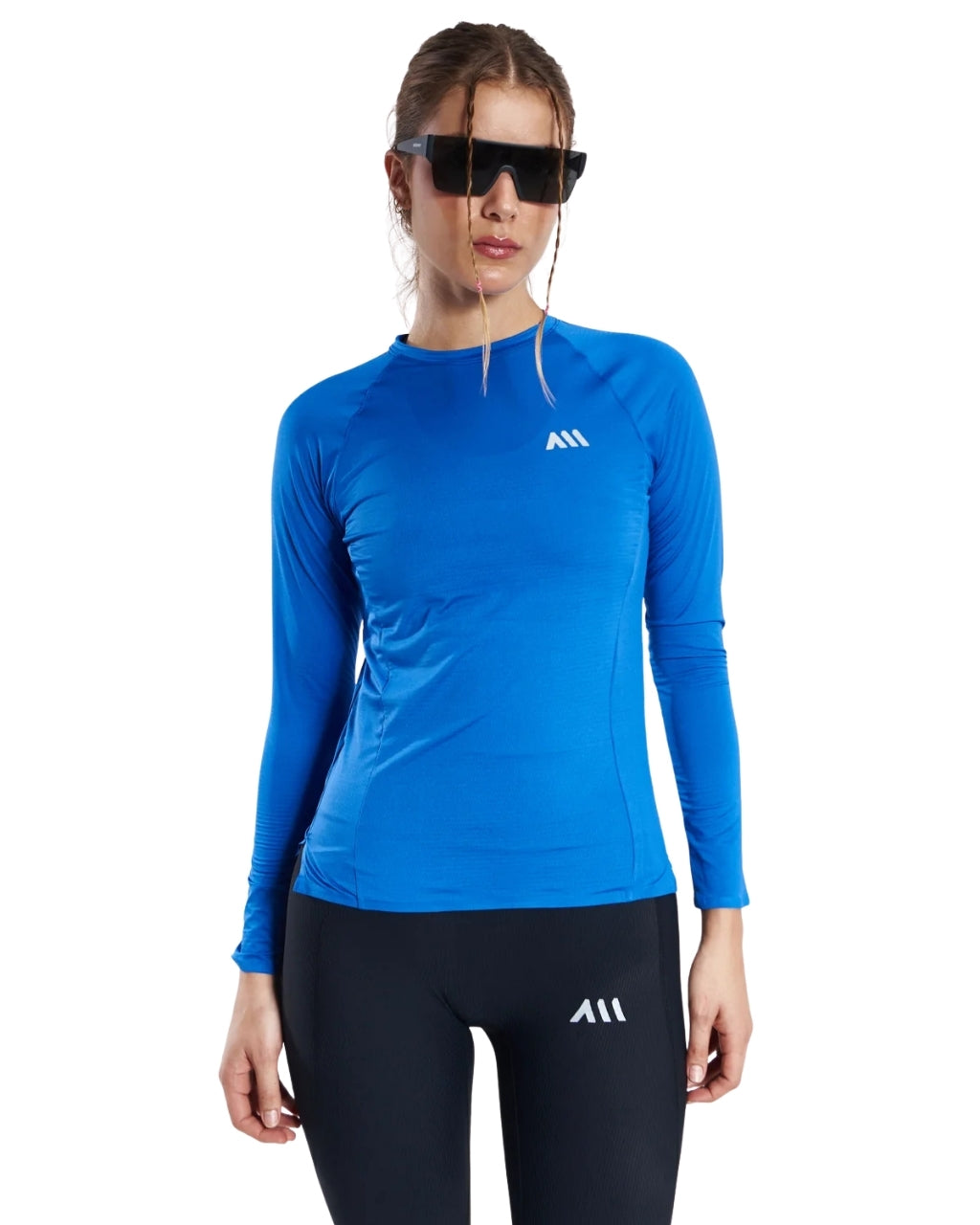 CAMISETA RUNNING PERFORMANCE LONG AZUL PETROLEO DAMA