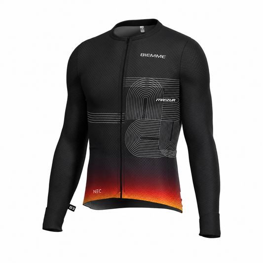 JERSEY ML MANZUR NEGRO - ROJO - NARANJA HOMBRE