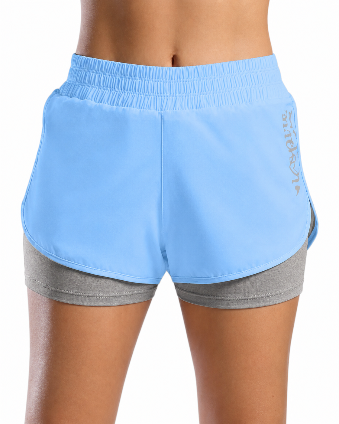 SHORT RUNNING NATIVOS CON LICRA CELESTE DAMA